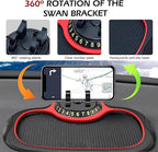 leechio 1 PC Multifunctional Car Anti-Slip Mat, Anti-Slip Rubber Dashboard Storage Pad and Phone Holder, with Temporary Parki