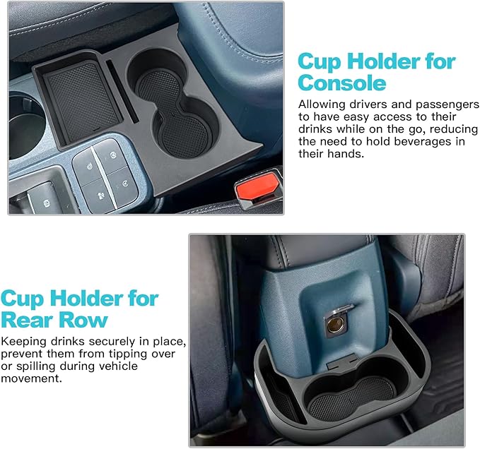 CDEFG 2022-2024 Maverick Car Cup Holder Organizer for Maverick Center Console CupHolders Expander Fit for First Row and Secon