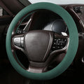 Suede Steering Wheel Cover with Upgraded Silicone Inner Ring, Breathable, Anti-Slip, Leather Universal 14.5 to 15 Inch Steeri