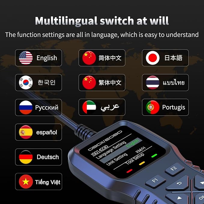 K1 obd2 Scanner,obd2 Scanner Diagnostic Tool,Car Code Reader for Check Engine Light, Real-Live Data, Freeze Frame with Colour