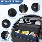 Car Trunk Organizer for Honda CR-V 2017-2022, Collapsible Sturdy Trunk Storage Container with Lid and Handle Large Leather Car