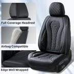 Coverado Seat Covers, Car Seat Covers Full Set, Black Car Seat Cover, Car Seat Covers Front Seats Back Seat Cover, Waterproof