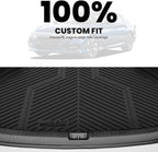 LASFIT Trunk Mat for Honda Accord 2017 2016 2015 2014 2013 Sedan Only, All Weather Custom Fit TPE Cargo Mat Trunk Tray Cargo Tray, Black (Not for Coupe & Hybrid)