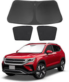 3PCS Car Window Shades Front Windshield Sun Shade Foldable Window Shade Custom Fit for 2018-2024 Volkswagen VW Taos Accessories Car Shades for Front Windows Anti-UV Rays Block Heat