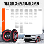 VEVOR Snow Socks for Tires - Excellent Alternative for Tire Chains, Polyester Fiber Tire Socks for Snow, Fits Car, SUV, Picku