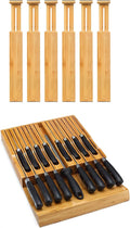 VaeFae Adjustable Bamboo Drawer Dividers and Knife Drawer Organizer Insert Bundle