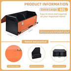 XCF Car Trunk Organizer for SUV, Collapsible Leather Car Storage Trunk Organizer with Lid and Sturdy Handle Car Trunk Leather