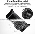 Autorder Center Console Cup Holder Insert for 2016-2023 Toyota Tacoma Interior Accessories, TPE Silicone Material 2-in-1 Center Console Drink Cup Holder Insert