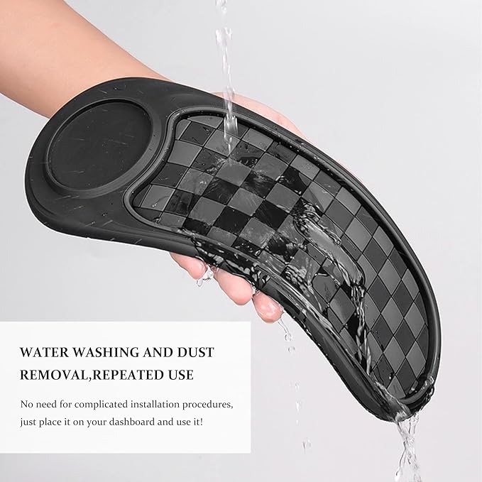 Multifunction Car Anti-Slip Mat, Anti Skid Dashboard Pad Rotatable Phone Holder w/Temporary Parking Number, Universal Auto Ce