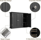 ChooChoo Bathroom Wall Cabinet with 3 Doors, Laundry Cabinet Wall Mounted, Medicine Cabinet with Adjustable Shelves, Hanging 
