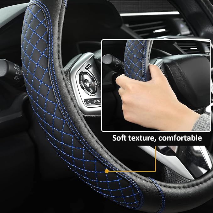 West Llama Customized Auto Car Steering Wheel Cover for Chevy Silverado,Tahoe,Equinox,Traverse,Trailblazer,Colorado (Diamond 