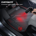 LASFIT Floor Mats & Cargo Mat with Backrest Mat for Honda HRV 2026 2025 2024 2023 Sport/LX/EX-L & for Acura ADX 2025-2026, All Weather TPE Custom Fit HR-V Floor Liner Accessories Full Set, Black