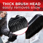 Ice Scraper and Snow Brush for Car, Lightweight 7" Brush Head & 33.5" Extendable Handle for Quick Windshield and Window Cleaning on SUV, Truck, Auto (Yellow)