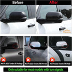 Car Door Rear View Mirror Cap Trim Cover Compatible with Toyota Tundra/Sequoia 2022-2025 Outside Side Rearview Mirror Protector Decoration ABS Accessories, Only Fit With Turn Signal Lights Version
