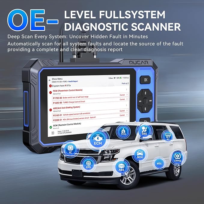 OBD2 Scanner, MUCAR 682 AI-Assisted Car Diagnostic Tool, Automotive Bidirectional Scan Tool, FULL Systems Car Diagnostic