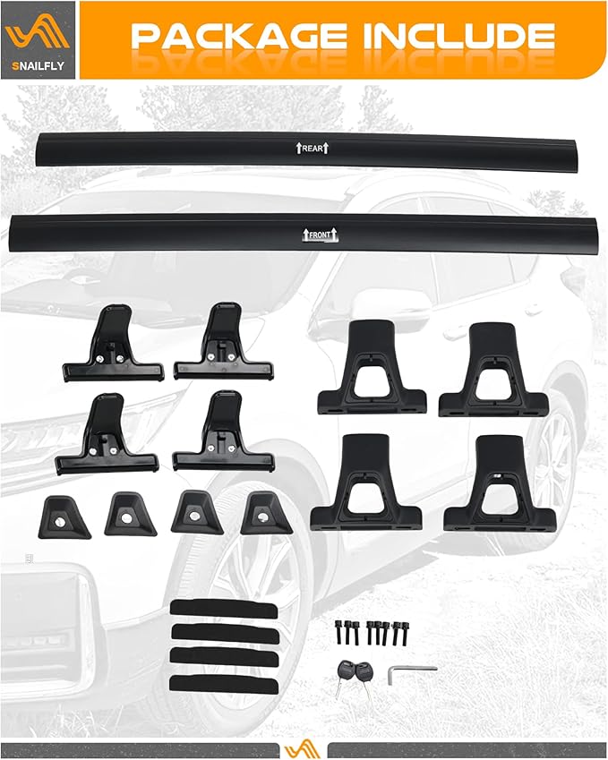 Snailfly Aluminum Roof Rack Cross Bars with Lock Fit for Honda CRV CR-V 2017-2022, 330lbs Crossbars Anti-Wobble & Wind Noise Reduction Heavy Duty Cargo Carrier Accessories