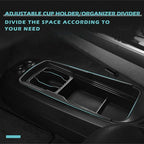 BestEvMod Lower Center Console Slide Cover Organizer Tray Compatible with 2026 2025 2024 2023 2022 EV6 Accessories Push-Pull Storage Box Protect Privacy (Slide Cover Version)