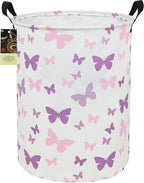 HUNRUNG Laundry Hamper,Large Canvas Fabric Lightweight Storage Basket Toy Organizer Dirty Clothes Collapsible Waterproof for 