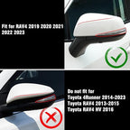 Moonlinks Compatible with Toyota RAV4 2019 2020 2021 2022 2023 2024 Left Side Mirror Cover Replacement, Pearl White Exterior Left Driver Side Door Rearview Mirror Cap Trim for RAV4 LH