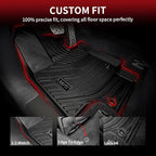 LASFIT Floor Mats&Trunk Mats for Toyota Highlander 8 Seats 2020-2025 2026 (Not for Hybrid), All Weather TPE Floor Liner & Cargo mats for Highlander，Front&Rear 4 Rows mats.