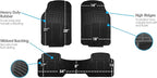 FH Group Climaproof™ Trimmable Non-Slip Vinyl Floor Mats Full Set - Universal Fit for Cars Trucks and SUVs (Black) F11306 + F16400