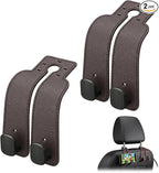 2 Pack Car Seat Back Double Hook, Headrest Hooks for Car, 2026 New Car Seat Back Organizer Storage Hook for Handbag, Purse, Coat Bags, and Accessories