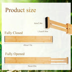 Sawysine 12 Pcs Bamboo Drawer Dividers Adjustable Drawer Organizers Spring Separators Organization Expandable Organizers for 