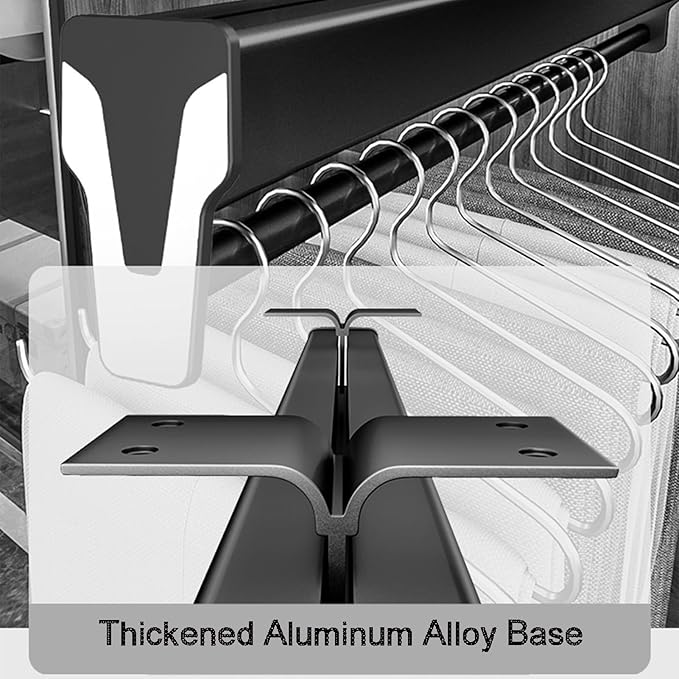 Pull Out Clothes Rail,Extendable Wardrobe Clothing Rail Hanger Rack,for Pants,Coats,Trousers(35cm)