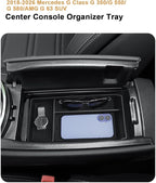 ECOZEN Center Console Organizer For 2018-2026 Mercedes G Class SUV G 350/G 550/G 580/AMG G 63 - Armrest Box Storage Tray Compatible with 2018-2026 Mercedes G Wagon Accessories Armrest Organizer ABS