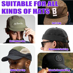 AXU 2 Pack Hat Organizer for Baseball Caps, Hat Rack for Wall (Black)