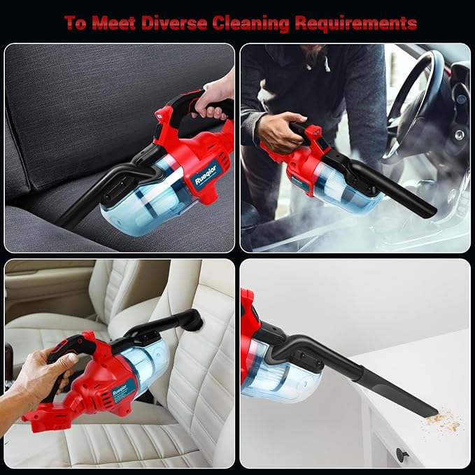 Cordless Vacuum Cleaner Compatible with Milwaukee 18V Battery, 5 in 1 Handheld Electric Vacuum with 400W Powerful Motor, 46 C