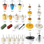 26pcs Buffing Wheel Kit for Drill – Different Size and Density Polishing Buffing Wheels – Perfect for Car Detailing, Jewelry, DIY Buffing & Finishing– 1/4" Shank Fits Most Drills
