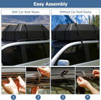 Goplus 15 Cu.Ft Roof Bag Cargo Carrier, Roof Top Luggage Bag for All Vehicles with/Without Roof Racks, Non-Slip Mat, Digital Lock, Waterproof Roof Bag for Various Cars w/6 Door Hooks (15 Cu.Ft)