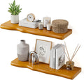 Floating Shelves for Wall Rustic Farmhouse 24 Inch Floating Shelf Wooden Shelves for Wall Mounted Live Edge Pine Shelf with U