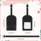 Dunzy 30 Pieces Leather Luggage Tag Women Identifiers Travel Suitcase Tags for Luggage Travel Backpack Bag Wedding Favors Wom