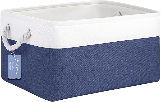 Large Storage Baskets- 15.7x11.8x8.26 inch Storage Bins for Shelves and Closet Organizing, Foldable Fabric Bin for Home Organ