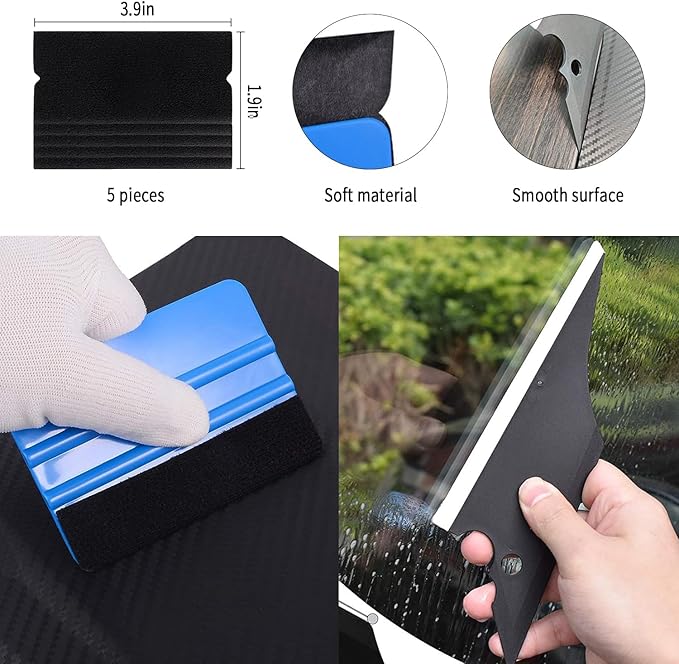 JIURUN 36 PCS Car Window Tint Kit, Vinyl Wrap Tool Window Tint Squeegee Tools Vehicle Glass Protective Film Installation Kit Automotive Window Film Tinting Kit