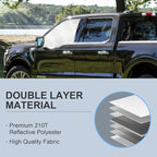 Front Side Window Sun Shade for 2021-2025 Fo-rd F150 Accessories 2Dr 4Dr Pickup, Foldable Window Sunshade Sun Visor Protector for F150, Side Window Shades Sun Shield Blocks UV Rays Heat
