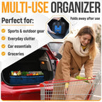 FORTEM Trunk Organizer with Cooler For SUV Car Organizer and Storage, Collapsible Multi-Compartment, Perfect Christmas Gifts Fo