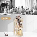 Asayuee 360 Rotating Makeup Organizer,3 Tier Large Capacity Make Up Organizers and Storage,Skincare Perfume Vanity Organizers
