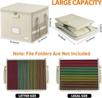 ENGPOW 5200°F File Box Fireproof Document Box with Lock,Heat Insulated Collapsible File Storage Organizer Box with Handle,Por