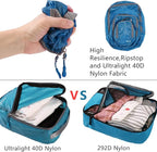 BAGAIL 5 Set Ultralight Compression Packing Cubes Travel Accessories Expandable Packing Organizers(Green)