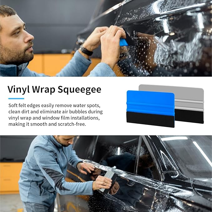 Arayker 28 Pcs Car Window Tint Tools Kit Vinyl Wrap Tool Window Tint Squeegee Tools Vehicle Glass Protective Film Installation Kit Automotive Window Film Tinting Kit