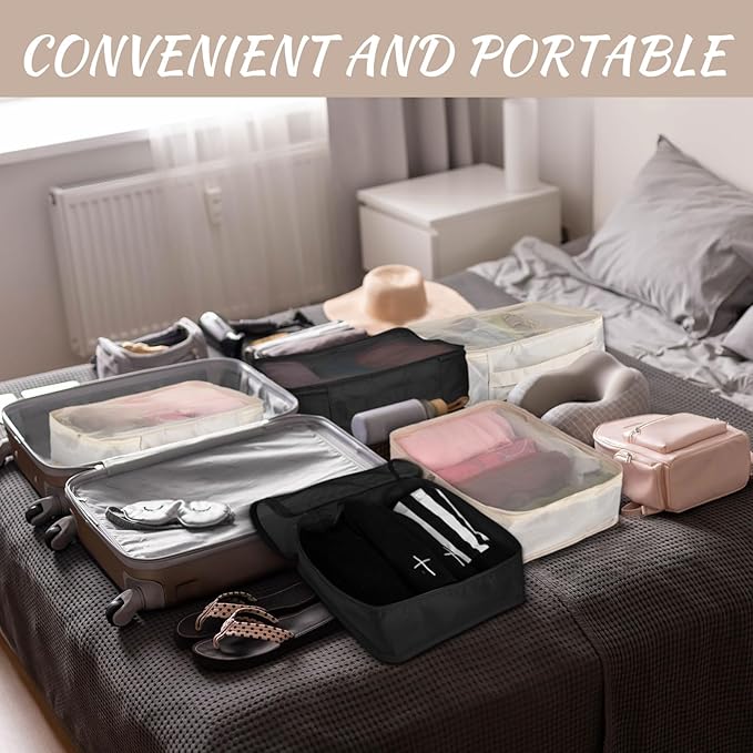 Silkfly 8 Pcs XL Packing Cube for Travel Luggage Organizer Suitcase High Capacity Large Packing Bag Bulk Reusable Mesh Travel