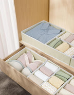 Fordonral Drawer Organizer Clothes, Foldable Fabric Dresser Organizer Closet Organizers and Storage Box for Underwear,Folded 