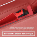 Car Seat Gap Filler Organizer, 2 Pack No-Drop Seat Side Gap Filler Plug Strip with Storage & Belt Slot, Universal Fit Auto Catcher Fill The Gap Between Seat & Console for Car, SUV, Truck, Red