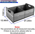 Car Trunk Organizer, Waterproof Large Capacity 600D Oxford Fabric Auto Trunk Storage Container with Pockets,
