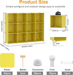 AWTATOS Cube Storage Organizer, Storage Cubes Shelves, 12 Cube Closet Organizers and Storage, DIY Stackable Bookshelf Plastic