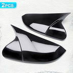 Side Rear View Mirror Cover Exterior Accessories Rearview Wing Mirror Caps Cover Ox Horn Compatible With Honda 10th Gen Civic 2016 2017 2018 2019 2020 2021 Glossy Black