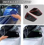 Side Mirror Cover for Tesla Car Exterior Accessories ABS Plastic Outside Cap (Pack of 2)(Model X 2017-2020 Gloss Black)
